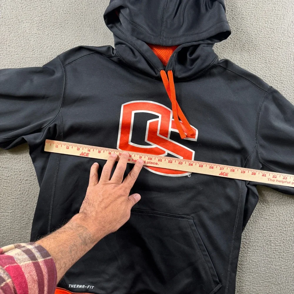 Nike Hoodie Men M Black Oregon State Beavers NCAA Therma Fit Pullover Sweatshirt